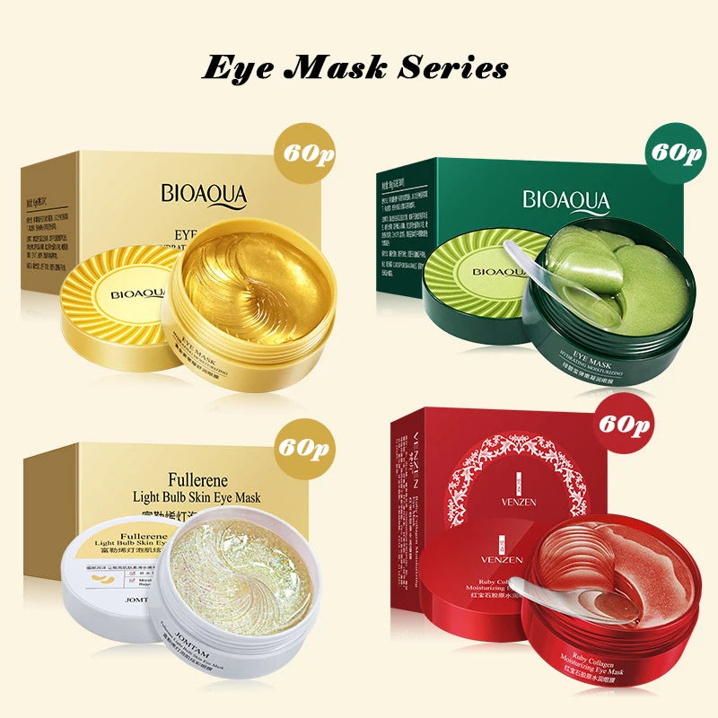 60pcs Gold Collagen Eye Mask moisturizing Anti Dark Circles removal Eye Bags Eyes Care Gel Masks Beauty Firming Eye Patches