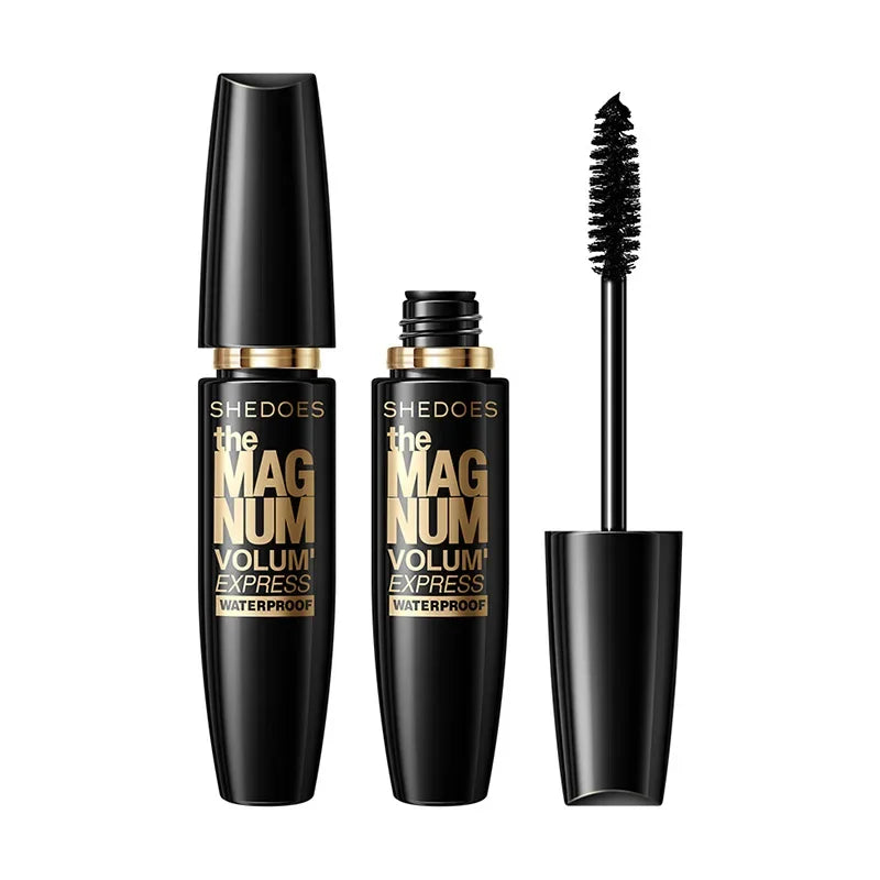 4d Waterproof Mascara Thicken Lengthen Curling Liquid Fiber Eyeblack Long Lasting Makeup Natural Black Professional Eyelash