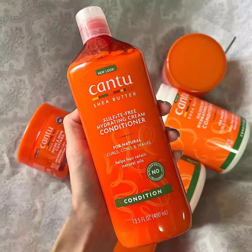 Cantu Edge Control StayGel Shampoo Conditioner Coconut Curling Cream for Natural Curls Coils Waves with Shea Butter Moisturizing