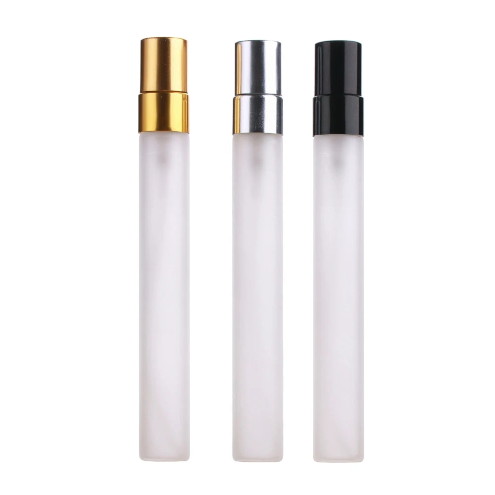 5ml 10ml Clear Frosted Glass Perfume Bottle Spray Atomizer Empty Sample Vials Refillable Mini Sprayer Bottle