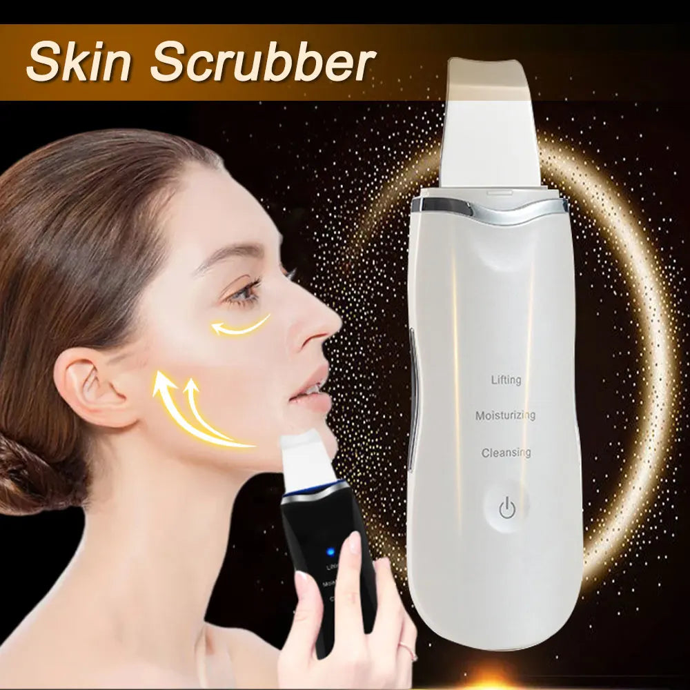 Electric Skin Scrubber Peeling Blackhead Remover Deep Face Cleaning Lifting Ion Acne Pore Cleaner Facial Spatula Shovel Cleanser