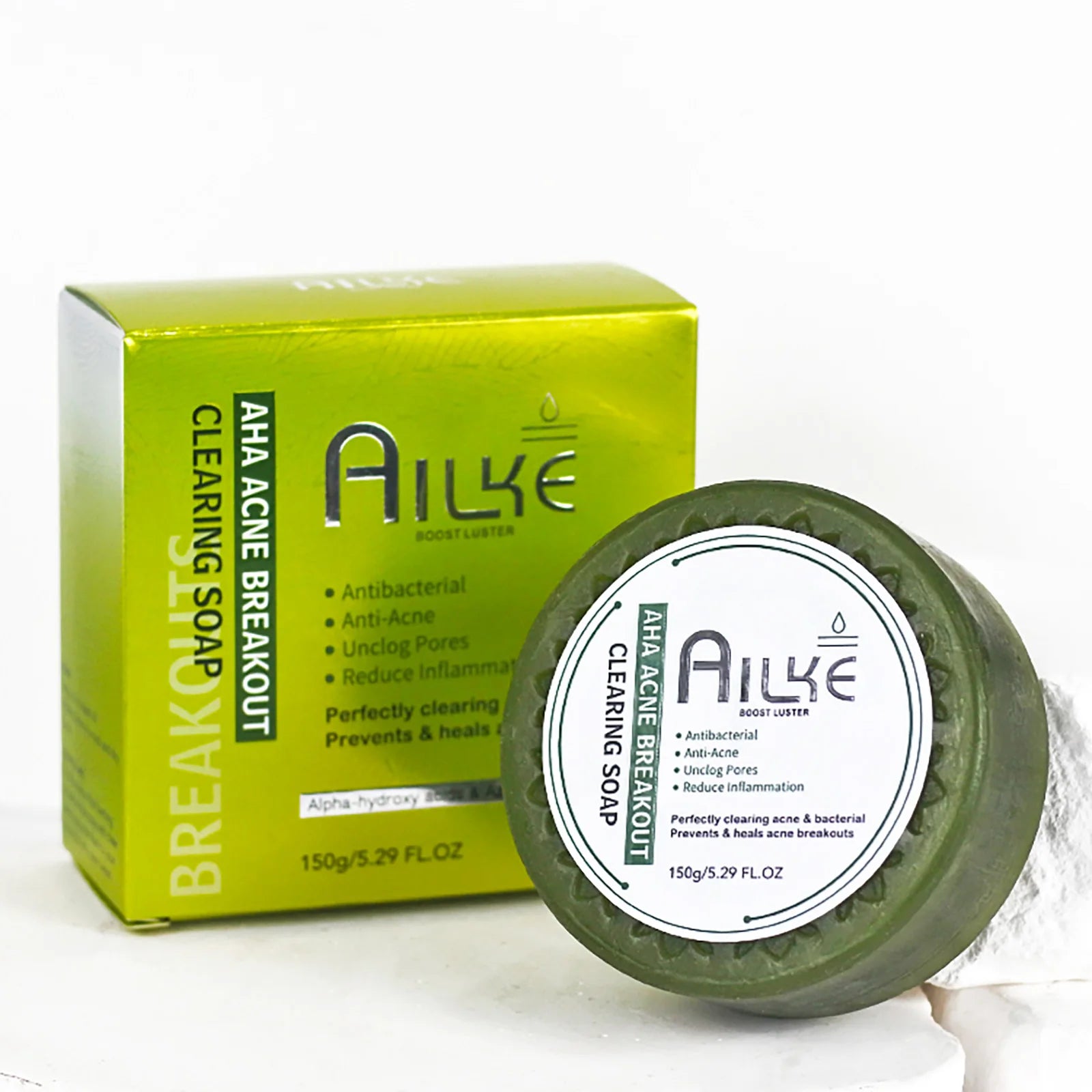 AILKE Organic Anti-Acne Cleansing Face Care Set, Smooth Skin, Reduce Pimples, Spots, Prevent Breakout