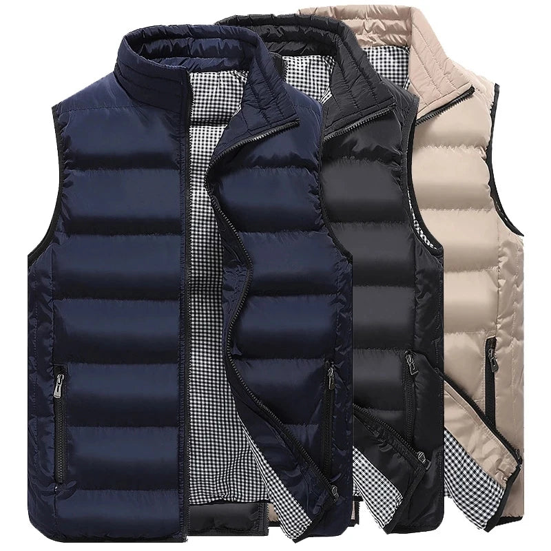 2024 High-end Cotton Vest Jacket Waistcoat, Men's Autumn and Winter Hot Selling Fashion Casual Comfortable Sleeveless Jacket.