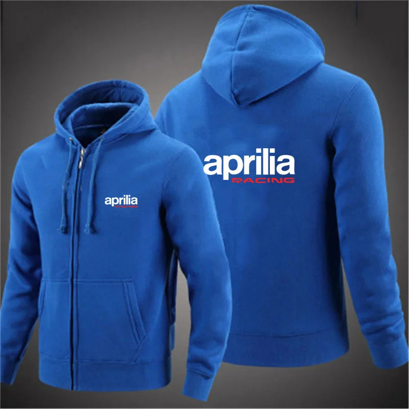 2024 Fashion Men's Hoodies Aprilia Racing Casual Hoodies Zip-up Autumn Coat Sweatshirts Tops Hoodie Male Clothing