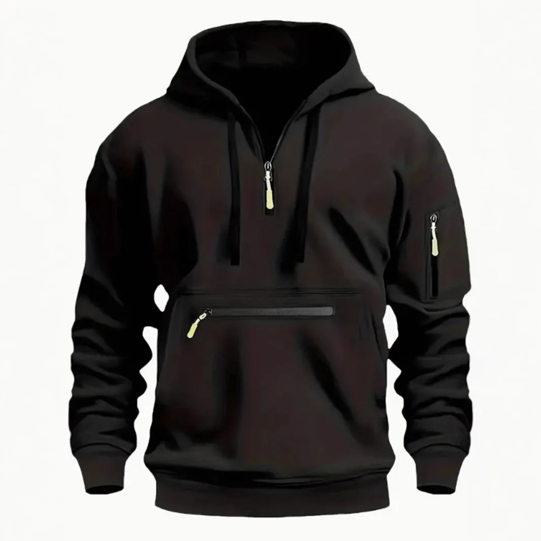 Men's new Hoodie hoodie arm zipper Long-sleeved Pullover trend Sports hoodie ins Fashion Skids