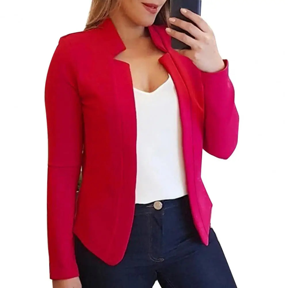 Trendy Women Blazer Slim Fit Business Outwear Plus Size Spring Coat  OL Style Lady Blazer for Work Mujer 2022 Fashion Ins