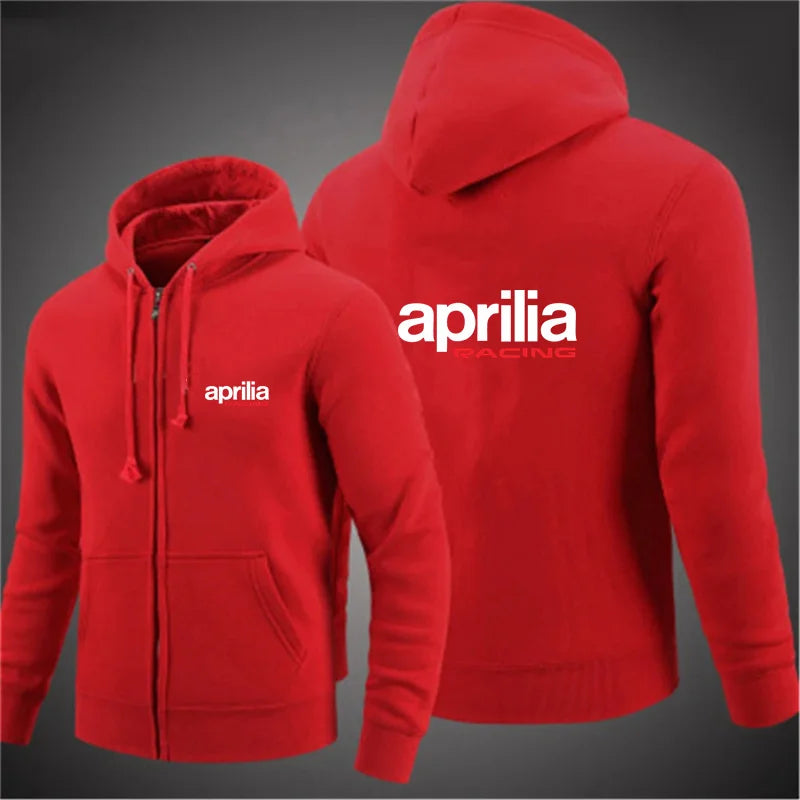 2024 Fashion Men's Hoodies Aprilia Racing Casual Hoodies Zip-up Autumn Coat Sweatshirts Tops Hoodie Male Clothing