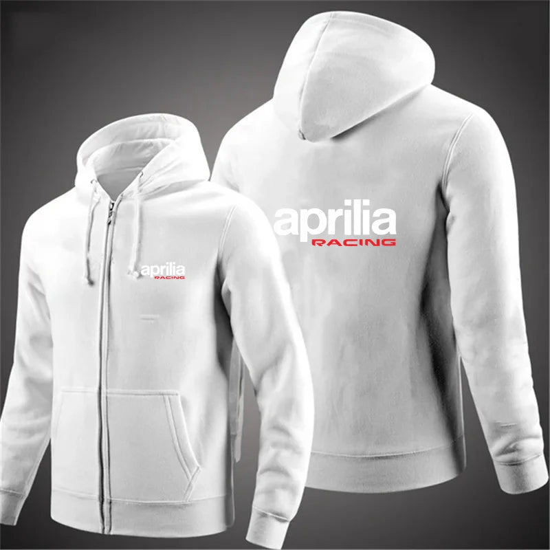 2024 Fashion Men's Hoodies Aprilia Racing Casual Hoodies Zip-up Autumn Coat Sweatshirts Tops Hoodie Male Clothing