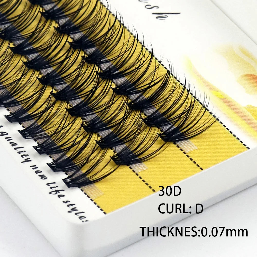 20D/30D Mink Eyelashes Cluster 1 Box/60 Bundles Russia Natural Lashes 3D Individual Eyelash extension Lashes Makeup wholesale