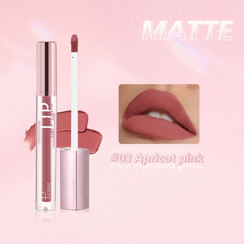 12 Colors Matte Lip Gloss Waterproof Long lasting Non-Stick Lip Glaze Non-Fade Makeup Lipstick for Women.