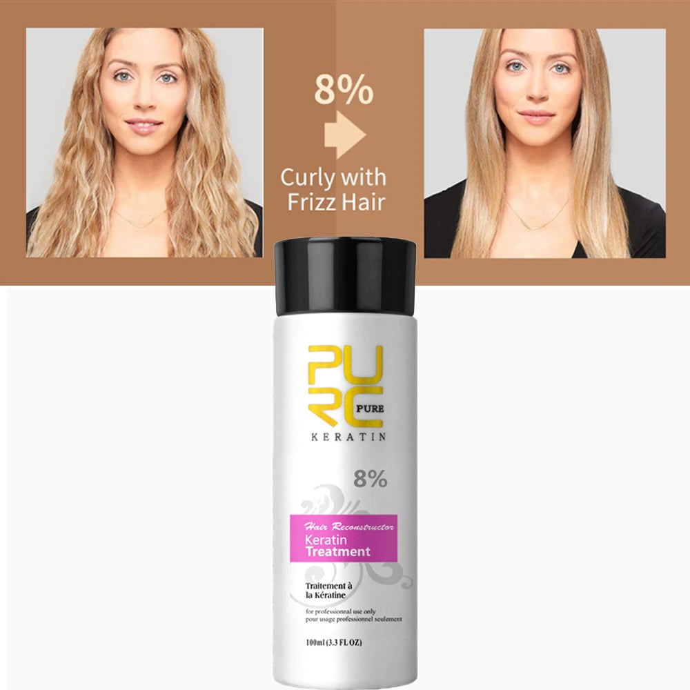 PURC Smoothing Shampoo Conditioner Professional Keratin Hair Treatment Nourishes Dry Repair Damaged Moisturizing Hair Care