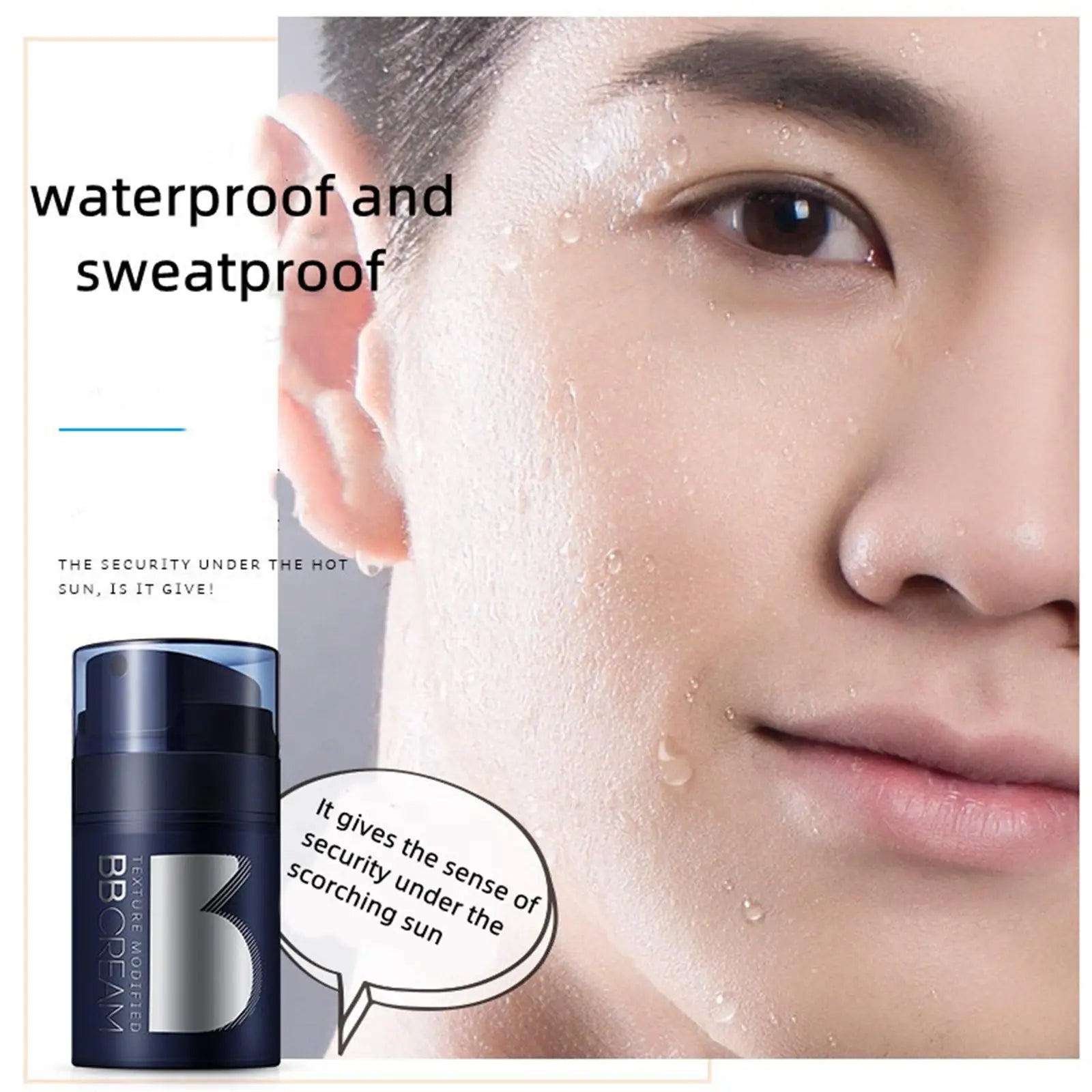 NEW High-end 50g Men BB Cream Revitalising Nourishing Brightening Cream Facial Concealer Long Lasting Makeup Foundation Waterpro