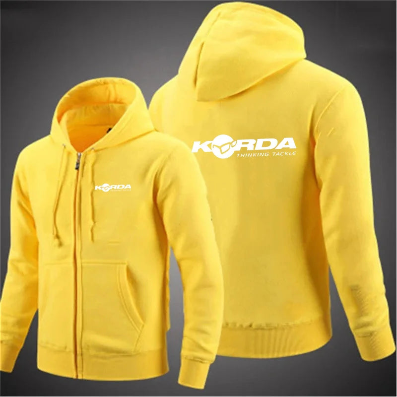 2024 Men's Korda Inspired Tribute Casual Zipper Hoodies Coats Fishing Carp Sweatshirts Jacket Tracksuit Fashion Comfortable Tops