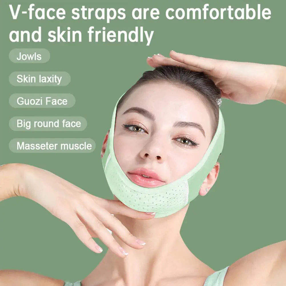 V-face Beauty Device Double Chin Reducer Reusable Face Strap V Line Mask Chin Up Patch Chin Strap for Women Face Lift Tape