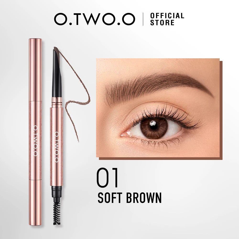 O.TWO.O Machete Eyebrow Pencil Waterproof Natural Long Lasting Smooth Fill Fluff Blendable High Pigment Brow Pencil Eye Makeup