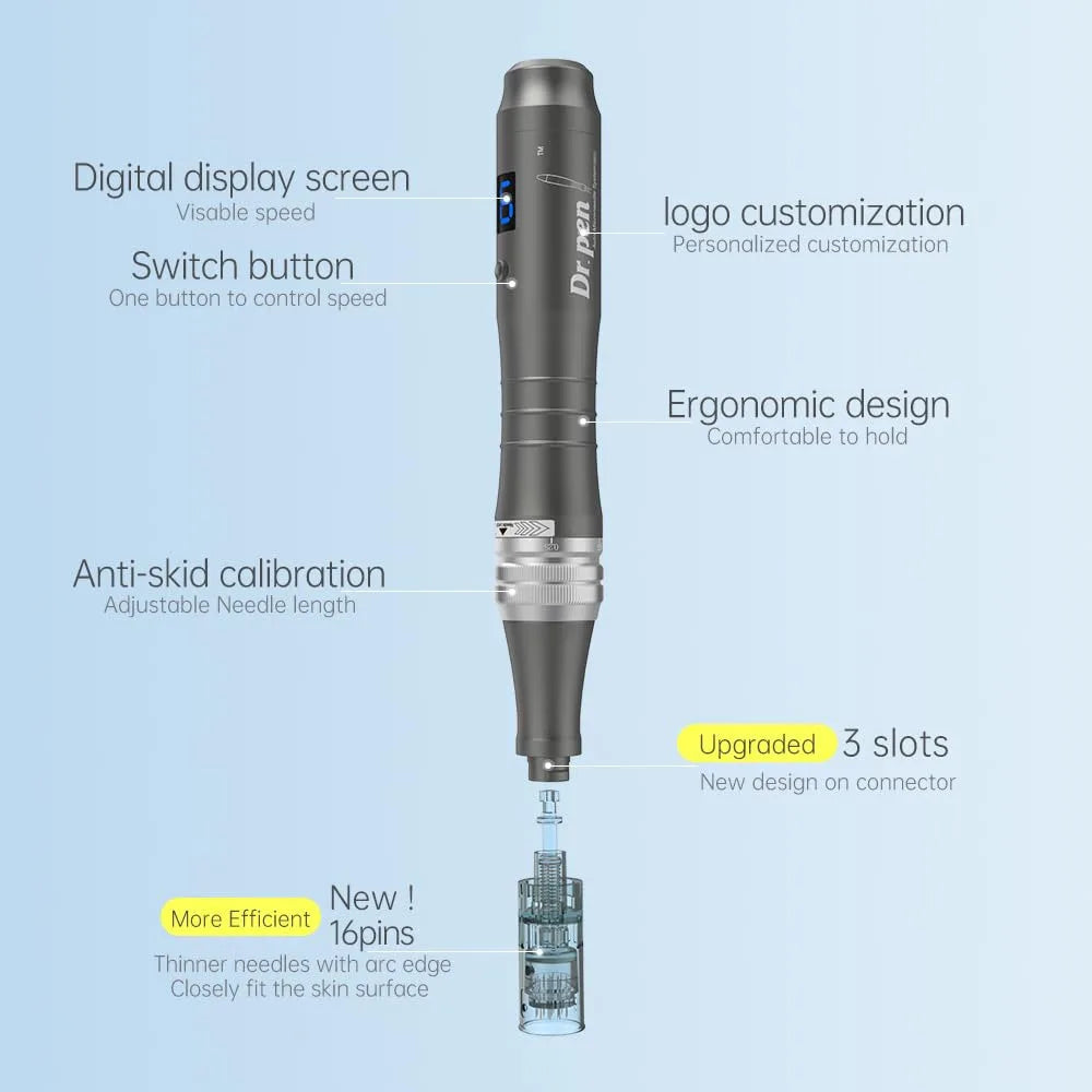 Authentic Dr pen Ultima M8 Microneedling With 20 pcs Needles Face Care Wireless Derma Pen Beuty Machine