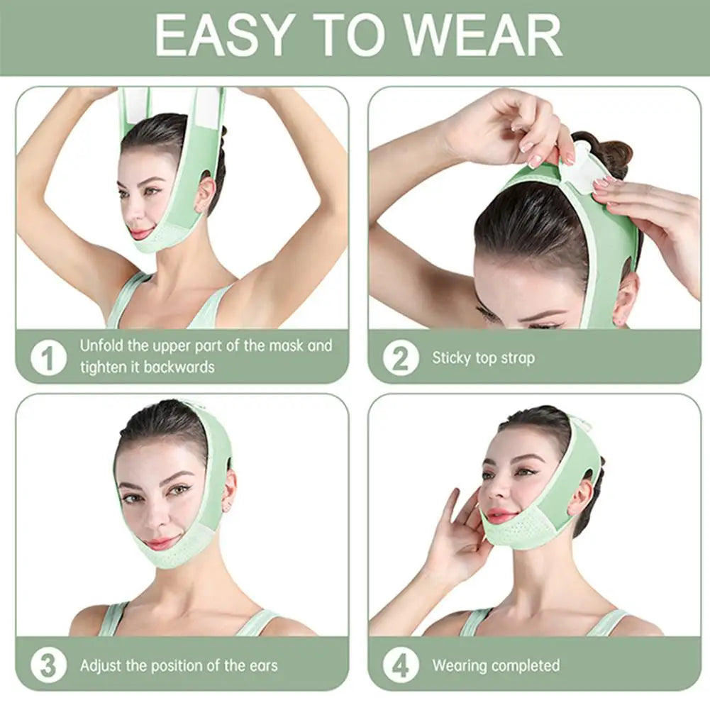 V-face Beauty Device Double Chin Reducer Reusable Face Strap V Line Mask Chin Up Patch Chin Strap for Women Face Lift Tape