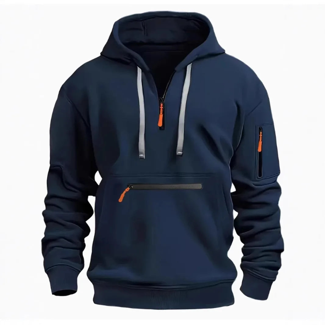 Men's new Hoodie hoodie arm zipper Long-sleeved Pullover trend Sports hoodie ins Fashion Skids