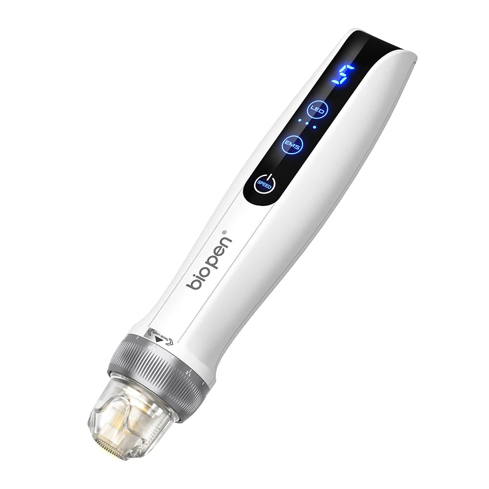 Newest Multifunctional Beauty Machine Wireless Microneedling Pen + Blue Red Light Therapy + EMS Micro Current Skin Care Tool Q2