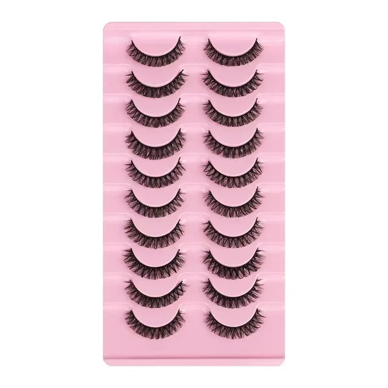 10Pairs 3D Mink Lashes russian strip lash Dramatic False Eyelashes Faux Cils Makeup Wholesale Fake Eyelash Extension