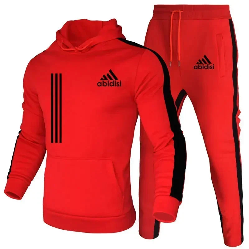 2 Piece Mens Track Suits 2024 Autumn Winter Jogging Sports Suits Sets Sweatsuits Hoodies Jackets and Athletic Pants Men Clothing