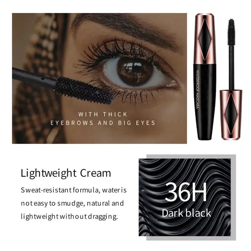 Waterproof Mascara Black Lash Makeup Tubing Mascara Women Volumizing Mascara Long Lasting Mascara Makeup for Home Dorm Travel