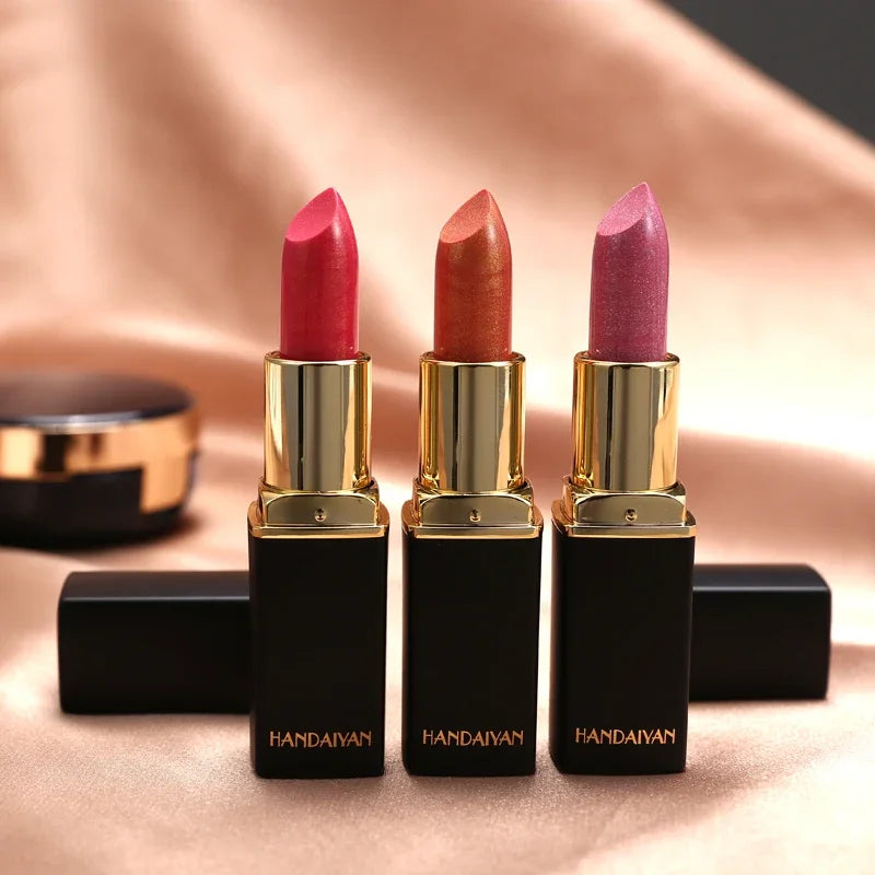 Mermaid Moisturizing Lipstick 9 Colors Waterproof Long Lasting Pigment Nude Pink Shimmer Lipstick Luxury Women Makeup Cosmetics