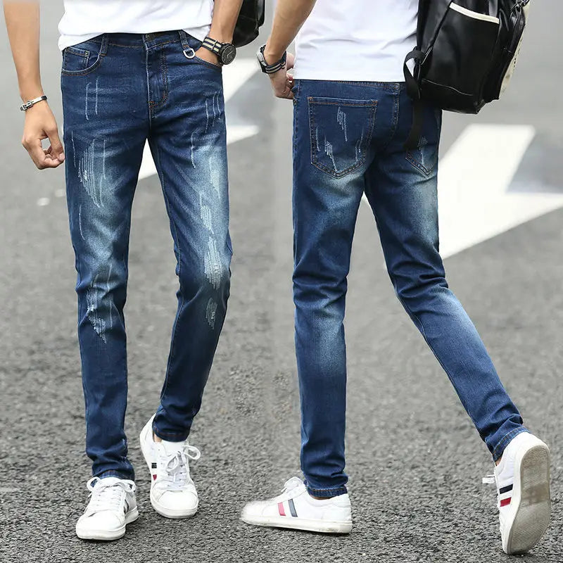 New Men's Jeans Luxury Korean Fashion 2024 Autumn and Spring Designer Streetwears Boyfriend Denim Jeans Men's Slim Casual Pants