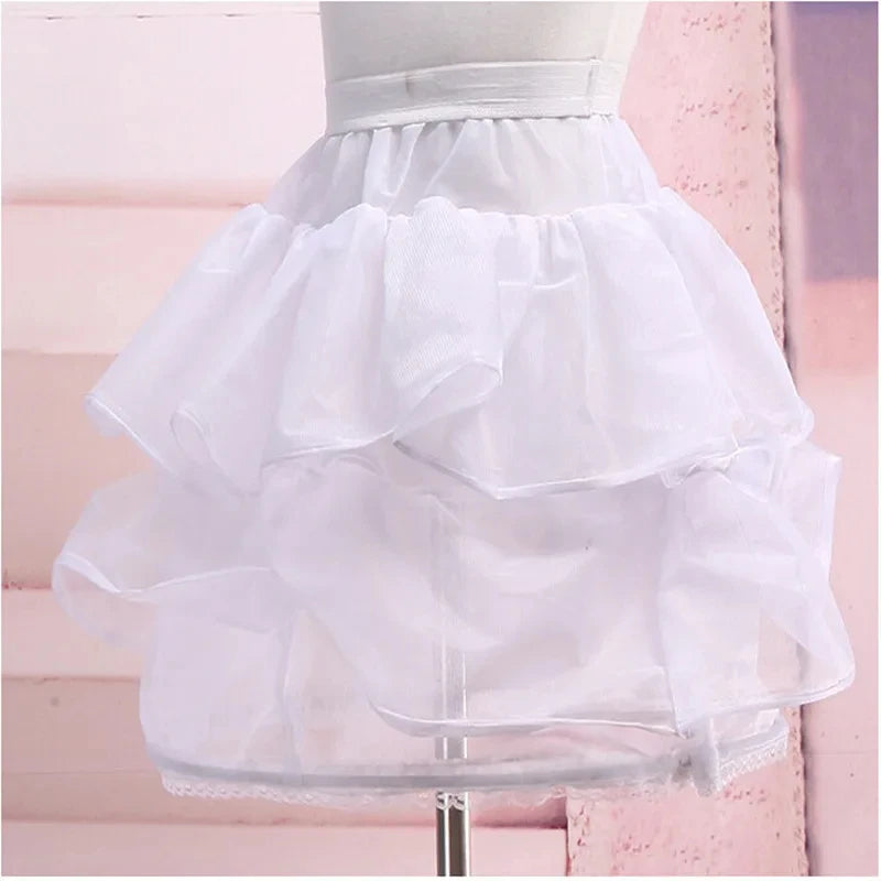 Girl's Princess  Lolita gauze Dress Embroidered Flower Pearl Strap Fluffy Dress Carnival Birthday Party Performance Clothing