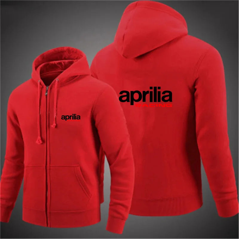 2024 Fashion Men's Hoodies Aprilia Racing Casual Hoodies Zip-up Autumn Coat Sweatshirts Tops Hoodie Male Clothing