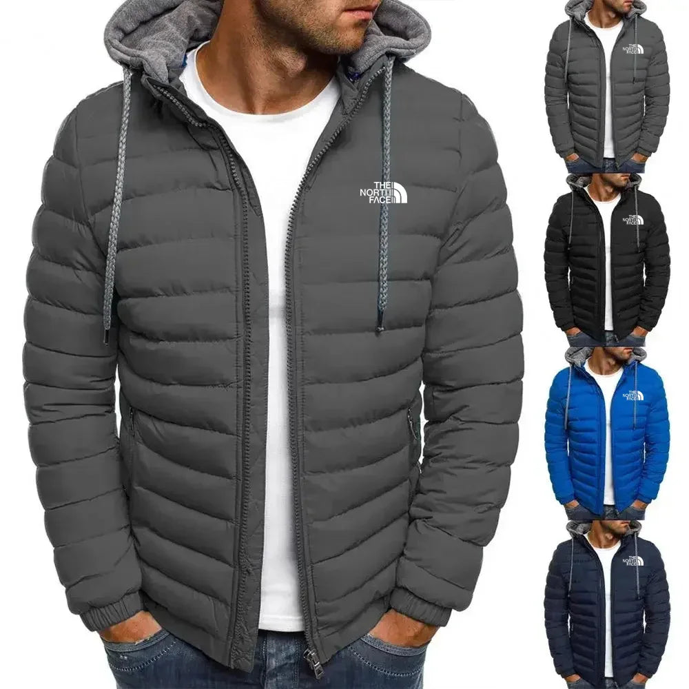 Autumn And Winter Men's Oversized Coat Thick Coat Outdoor Winter Men's Warm Zipper Street Style Coat Plus Size Jacket