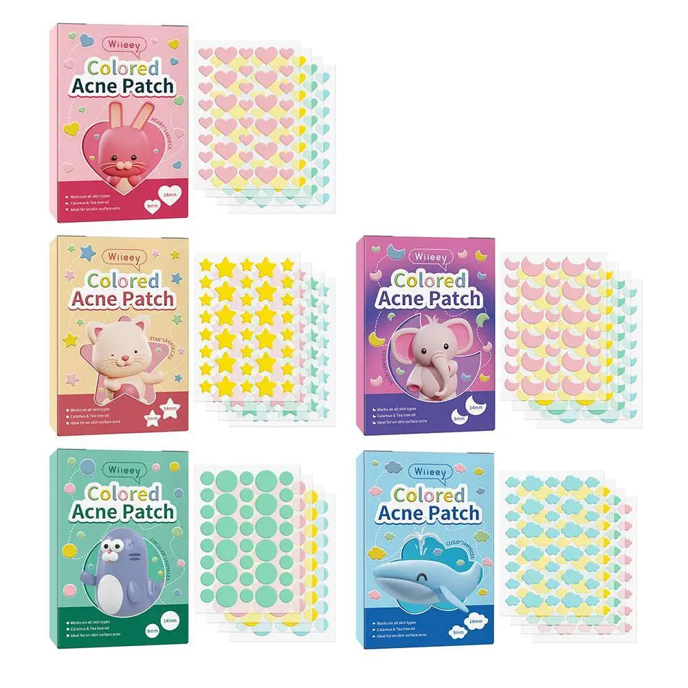 144Pcs/Set Star Pimple Patch Acne Colorful Invisible Acne Removal Skin Care Stickers Concealer Face Spot Beauty Makeup Tools