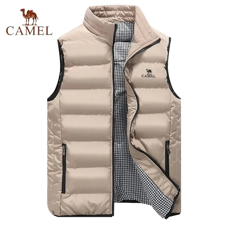 High End Embroidered CAMEL Cotton Vest Vest, Hot Selling Autumn and Winter Men's Fashion, Casual, Comfortable Sleeveless Coat