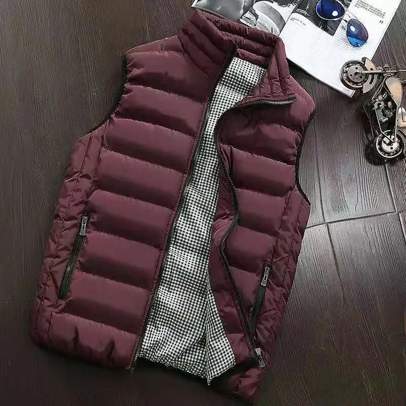 2024 High-end Cotton Vest Jacket Waistcoat, Men's Autumn and Winter Hot Selling Fashion Casual Comfortable Sleeveless Jacket.