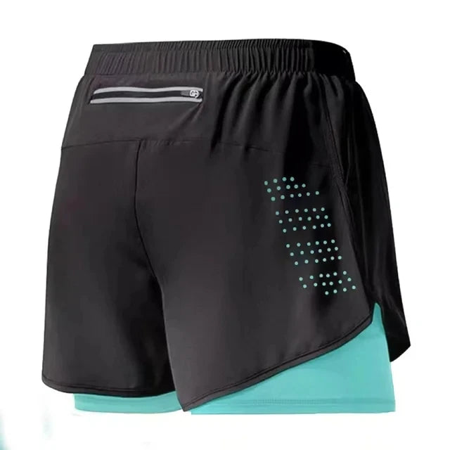 2024 Running Shorts Sportswear 2 in 1 Training Short Pant Summer Double-deck Beach Homme Jogging Clothing Gym Sport Shorts Men