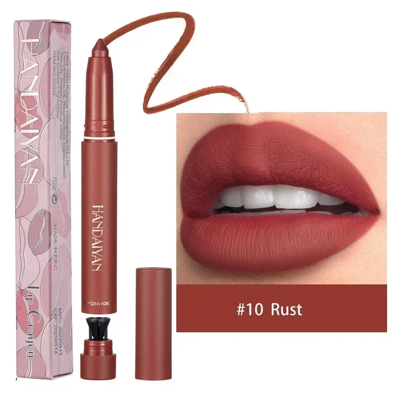 Nude Brown Lipliner Pen Waterproof Sexy Red Matte Contour Tint Lipstick Lasting Non-stick Cup Lipliner Pen Lips Makeup Cosmetic