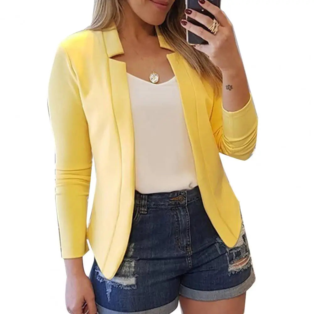 Trendy Women Blazer Slim Fit Business Outwear Plus Size Spring Coat  OL Style Lady Blazer for Work Mujer 2022 Fashion Ins