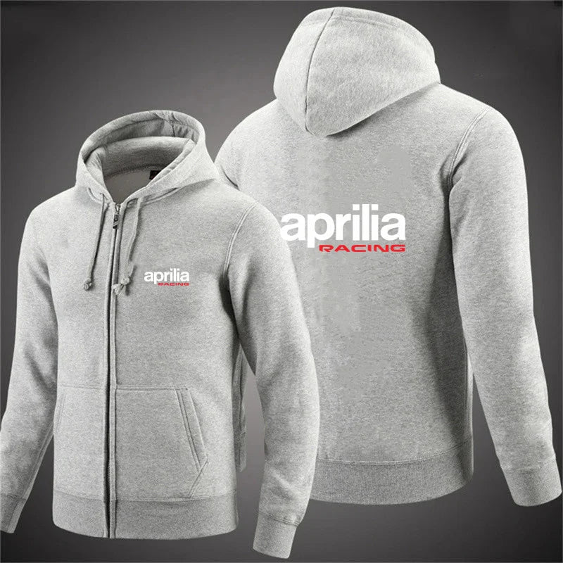 2024 Fashion Men's Hoodies Aprilia Racing Casual Hoodies Zip-up Autumn Coat Sweatshirts Tops Hoodie Male Clothing