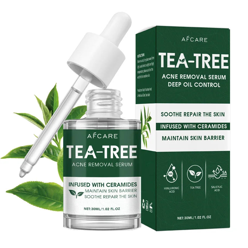 Acne Tea Tree Serum Relief Vegan Non-Sticky Clear Balanced Skin for Soothing Calming Irritated Moisturizing Skin Care Product