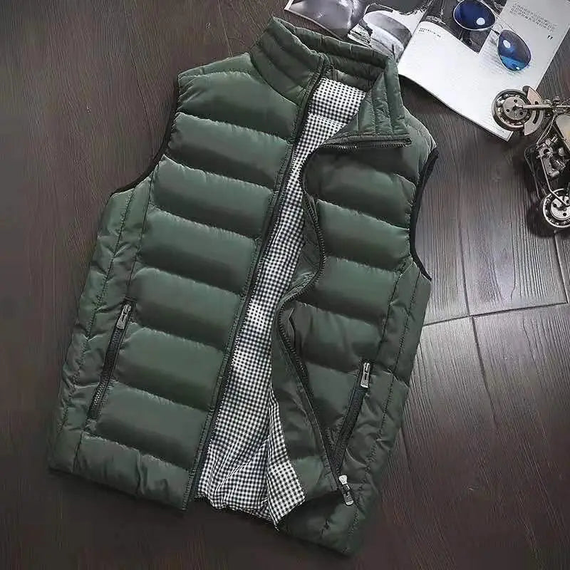 2024 High-end Cotton Vest Jacket Waistcoat, Men's Autumn and Winter Hot Selling Fashion Casual Comfortable Sleeveless Jacket.