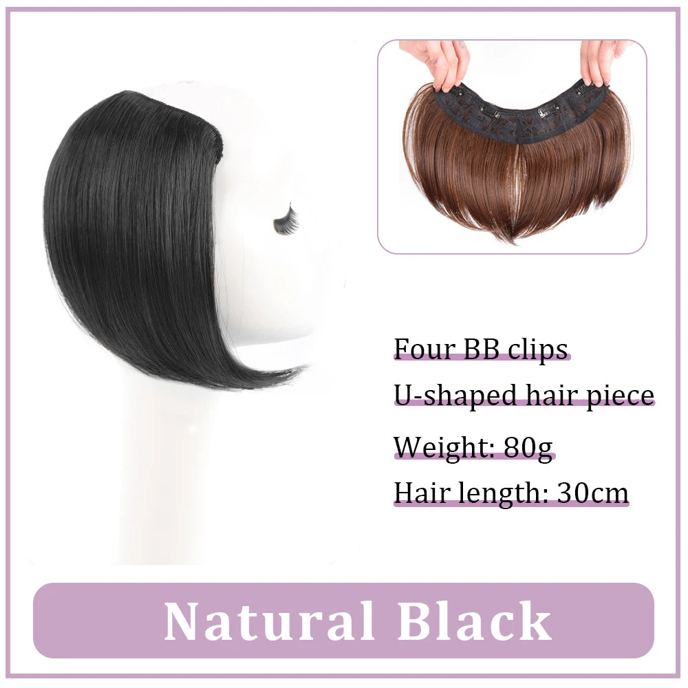 WEILAI Women Hair Accessories V Hair Extension Synthetic Wigs Extension for Girl Hair Pads Hair Volume Increase Top Extension