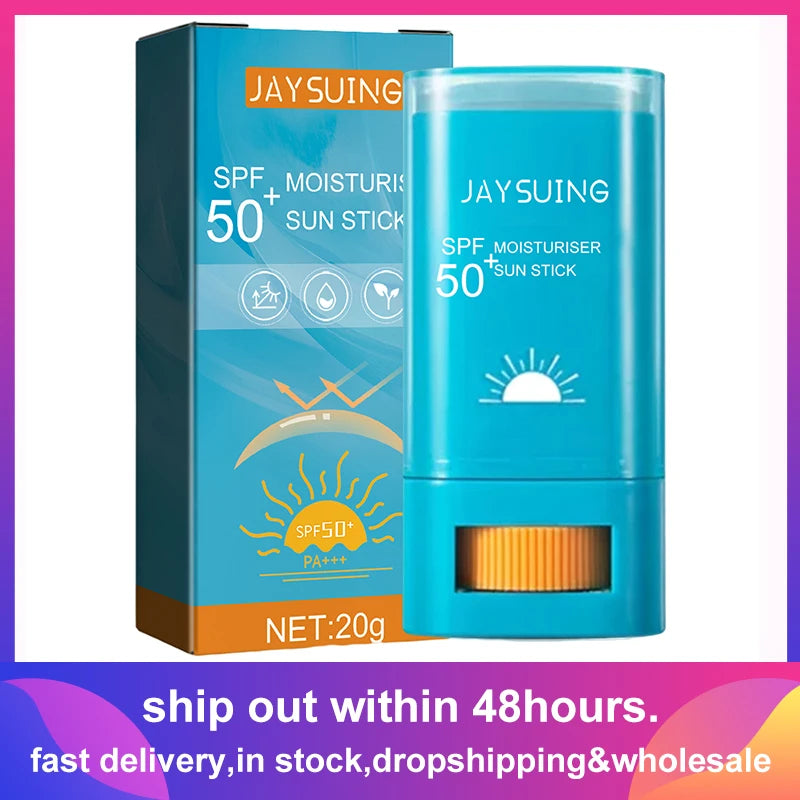 Clear Sunscreen Stick SPF 50+ Invisible Broad-Spectrum Face Sunscreen Wear Under & Over Makeup Lightweight Formula All Skin Type