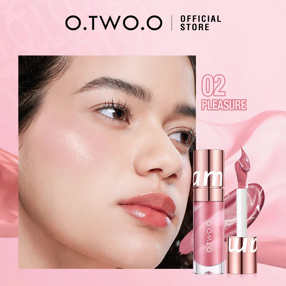 O.TWO.O Liquid Blush Face Blusher Moisturizing Long Lasting Natural Silky Weightless Matte High Pigment Matte Blush Face Makeup