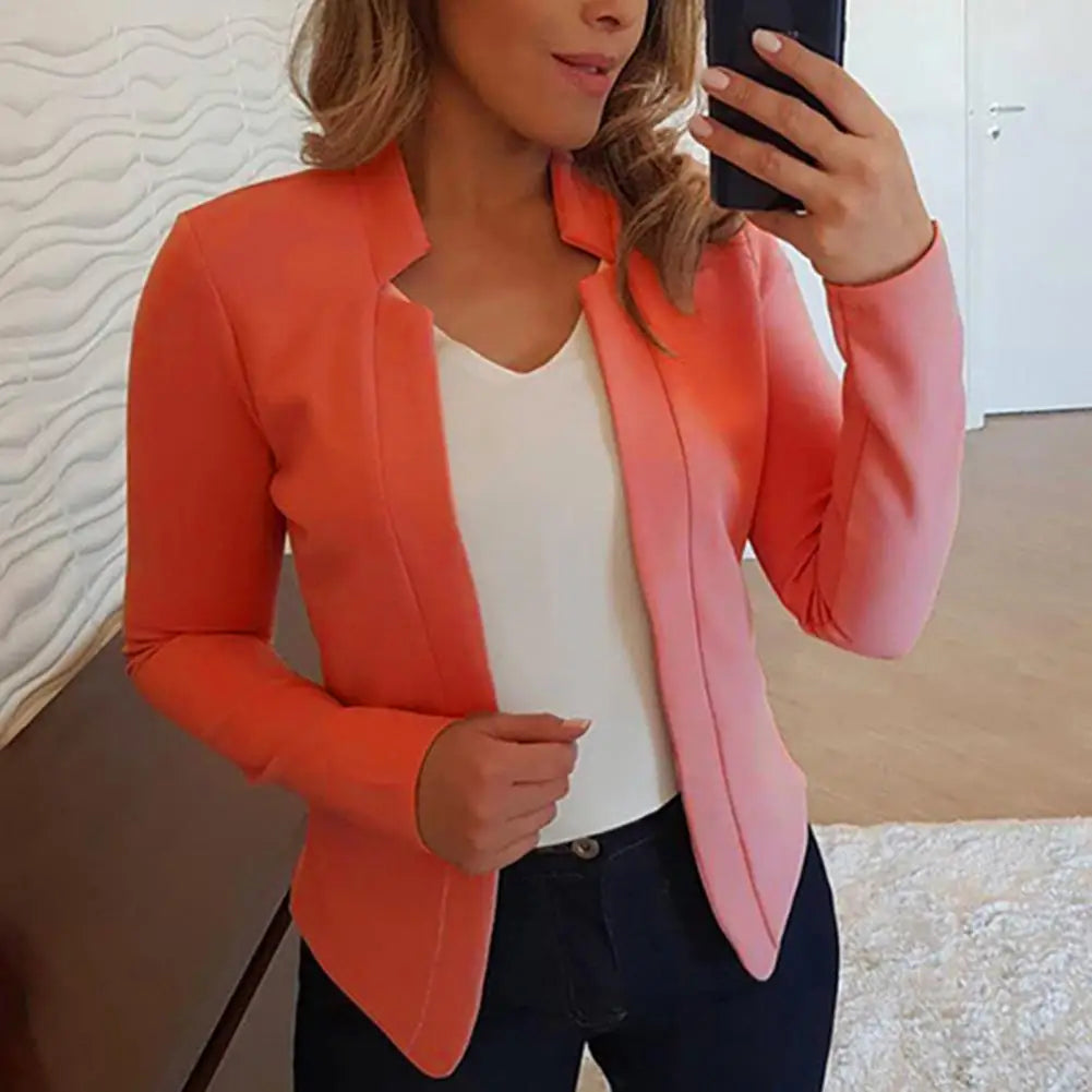 Trendy Women Blazer Slim Fit Business Outwear Plus Size Spring Coat  OL Style Lady Blazer for Work Mujer 2022 Fashion Ins