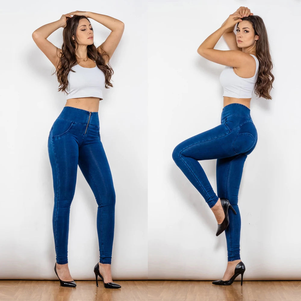 Women Sports and Leisure Jeans High-Quality Fitness Pants Comfortable Yoga Leggings Big Elastic Tights