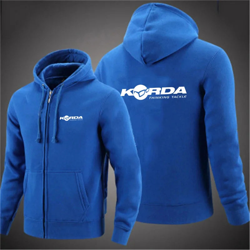 2024 Men's Korda Inspired Tribute Casual Zipper Hoodies Coats Fishing Carp Sweatshirts Jacket Tracksuit Fashion Comfortable Tops