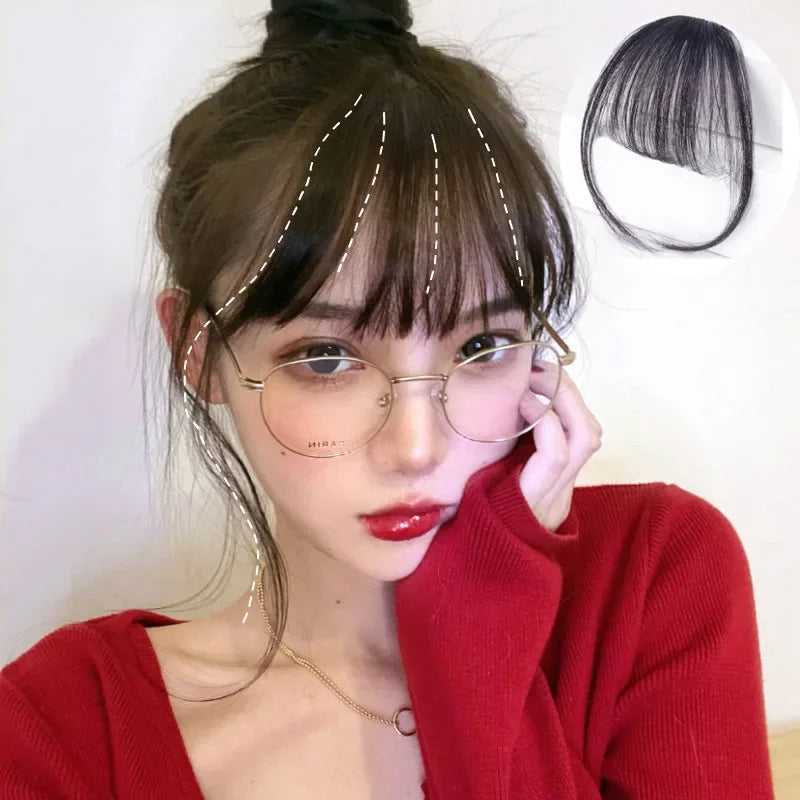 Korean Fake Air Bangs Hair Styling Tools Hair Clip-In Extension Synthetic Hair Fake Fringe False Hairpiece Women Clip in Bangs