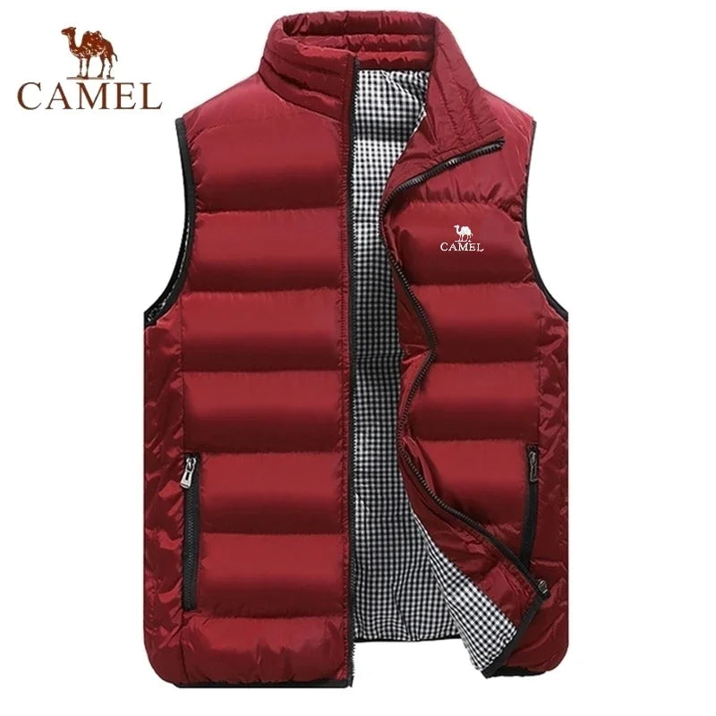 High End Embroidered CAMEL Cotton Vest Vest, Hot Selling Autumn and Winter Men's Fashion, Casual, Comfortable Sleeveless Coat