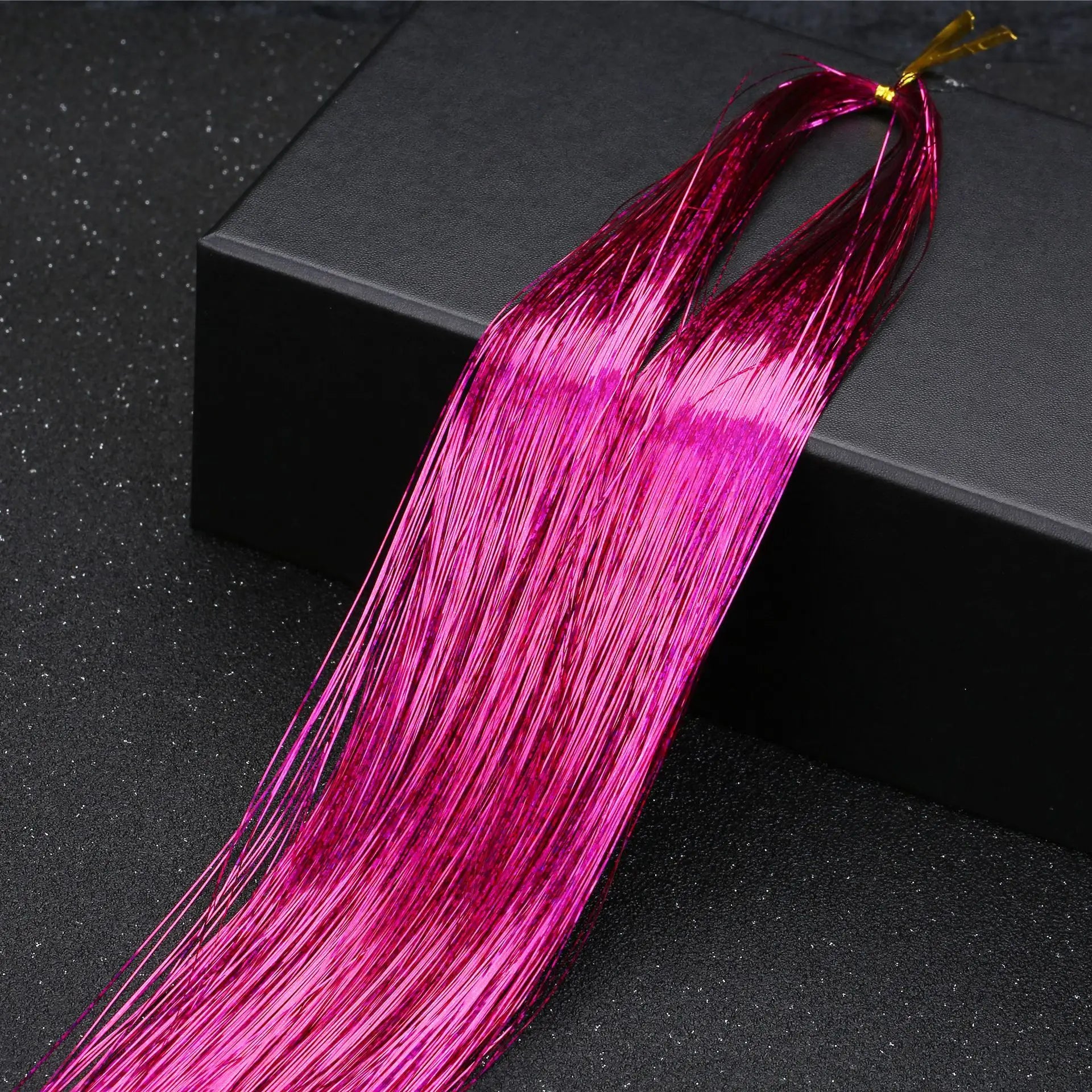 120cm  Sparkle Shiny Hair Tinsel Hair Extensions Dazzles Women Hippie for Braiding Headdress Hair Braiding Tools