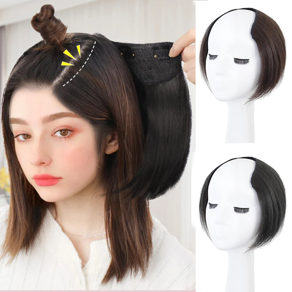 WEILAI Women Hair Accessories V Hair Extension Synthetic Wigs Extension for Girl Hair Pads Hair Volume Increase Top Extension